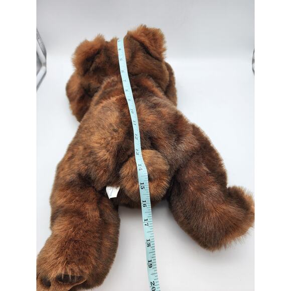 MJC International Teddy Bear Plush 20" Floppy Lays Flat Brown Sewn Paws Vtg 1988 - Picture 9 of 9